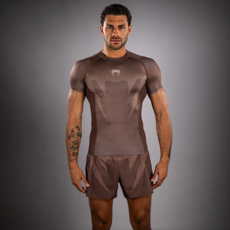 Venum No Gi Rashguards - Chocolate Brown