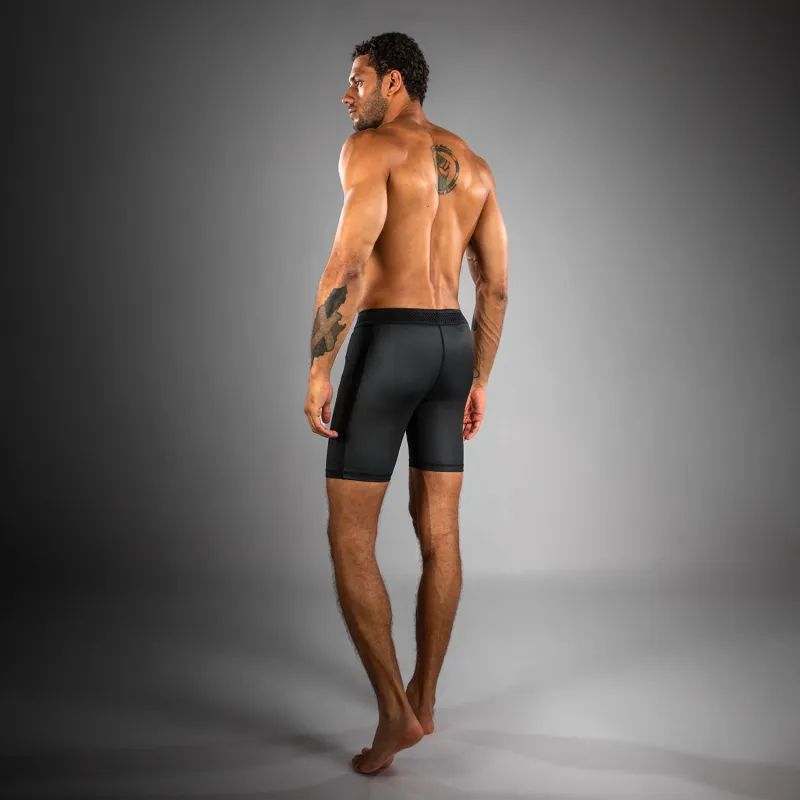 Venum No Gi Vale Tudo Shorts - Black/ Silver Grey - Image 3