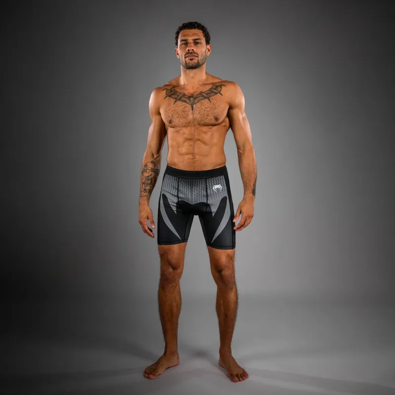 Venum No Gi Vale Tudo Shorts - Black/ Silver Grey - Image 4