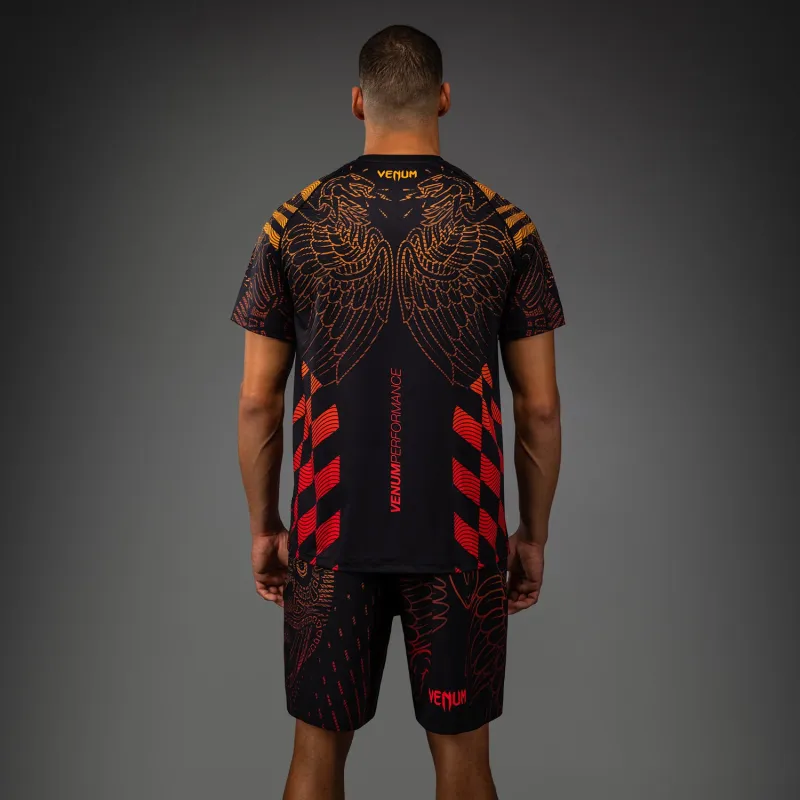Venum Quetzal Fury Dry-Tech T-Shirt - Black/Fury Red/ Tangerine - Image 3