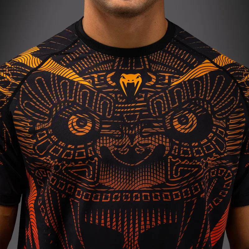 Venum Quetzal Fury Dry-Tech T-Shirt - Black/Fury Red/ Tangerine - Image 4