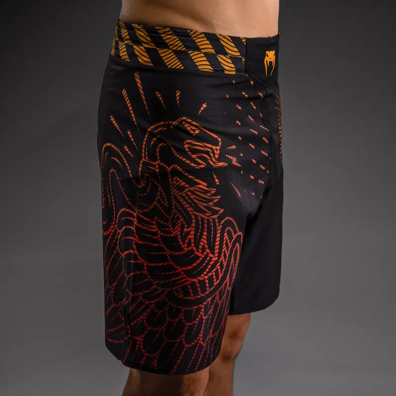 Venum Quetzal Fury Fightshorts - Black/Fury Red/ Tangerine - Image 3