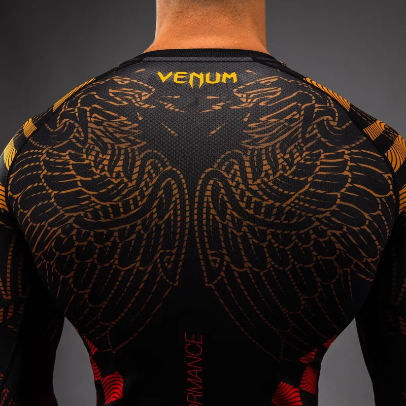 Venum Quetzal Fury Long Sleeve Rashguard - Black/Fury Red/ Tangerine - Image 5