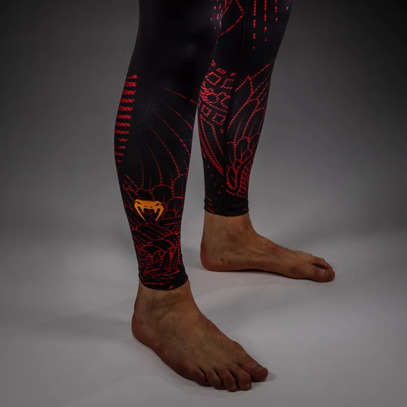 Venum Quetzal Fury Spats - Black/Fury Red/ Tangerine - Image 3
