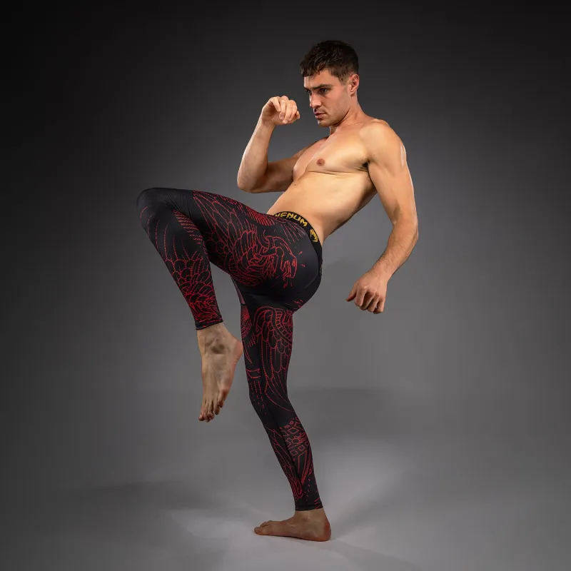 Venum Quetzal Fury Spats - Black/Fury Red/ Tangerine - Image 4