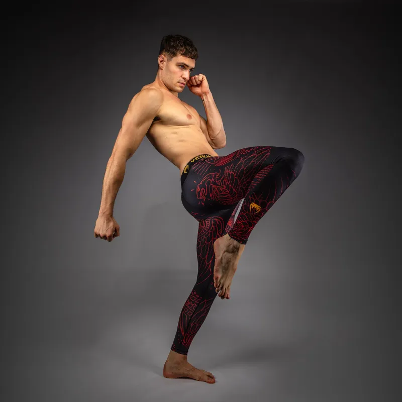 Venum Quetzal Fury Spats - Black/Fury Red/ Tangerine - Image 5