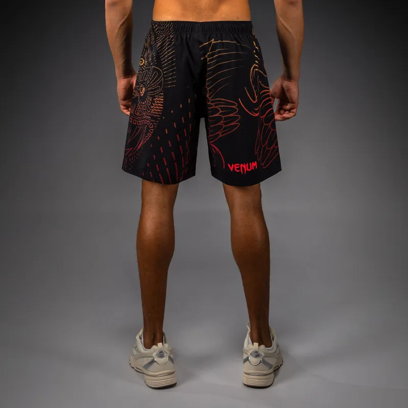 Venum Quetzal Fury Training Shorts - Black/Fury Red/ Tangerine - Image 2
