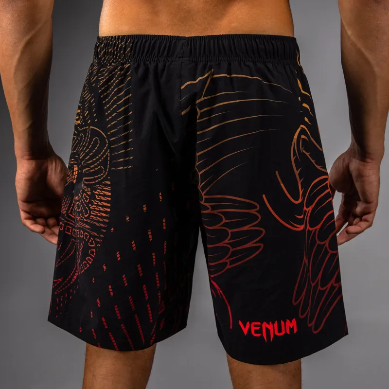 Venum Quetzal Fury Training Shorts - Black/Fury Red/ Tangerine - Image 4