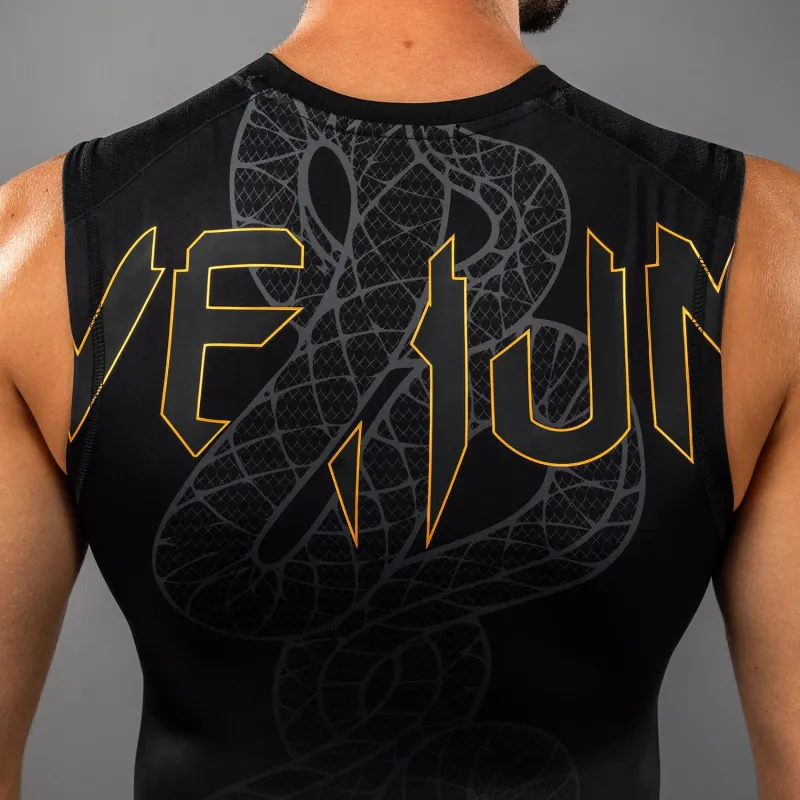 Venum Serpenti Sleeveless Rashguard - Black/Silver/Gold - Image 5