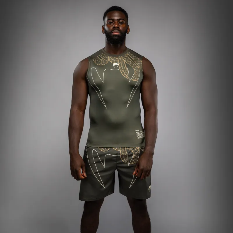 Venum Serpenti Sleeveless Rashguard - Khaki/Bronze/Ivory