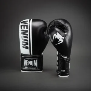 Venum Shield Pro Boxing Gloves with Laces - Black/White