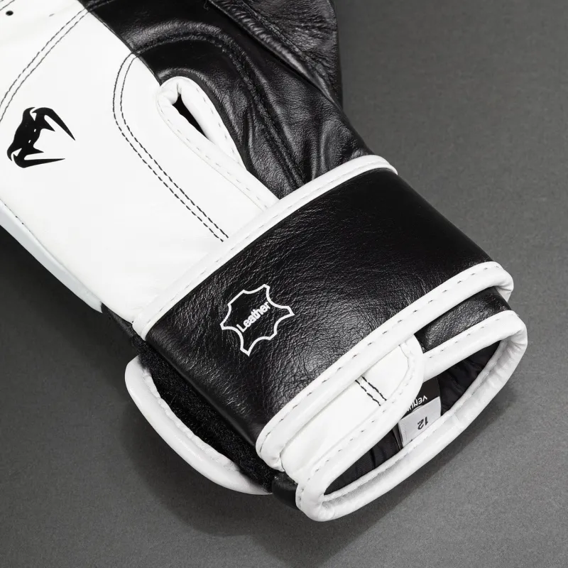 Venum Shield Pro Boxing Gloves with Velcro - Black/White - Image 4