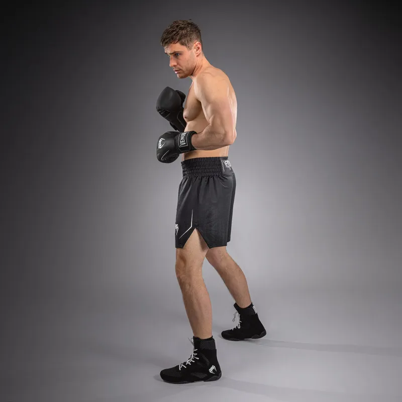 Venum Stealth Boxing Shorts - Black/White - Image 5