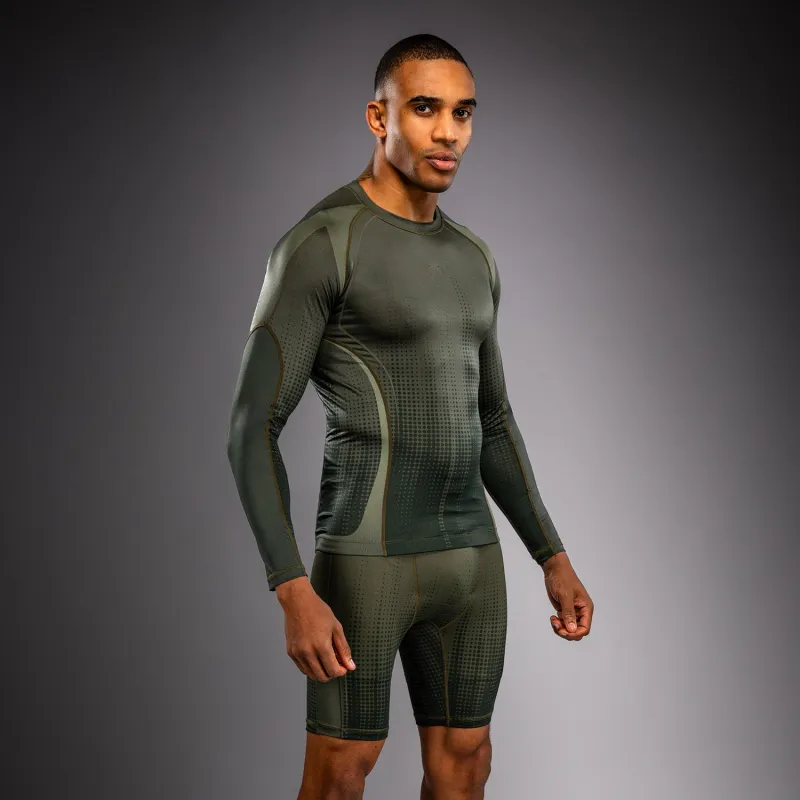 Venum Stealth Long Sleeve Rashguard - Khaki/Dark Green - Image 3