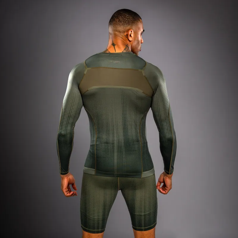 Venum Stealth Long Sleeve Rashguard - Khaki/Dark Green - Image 4
