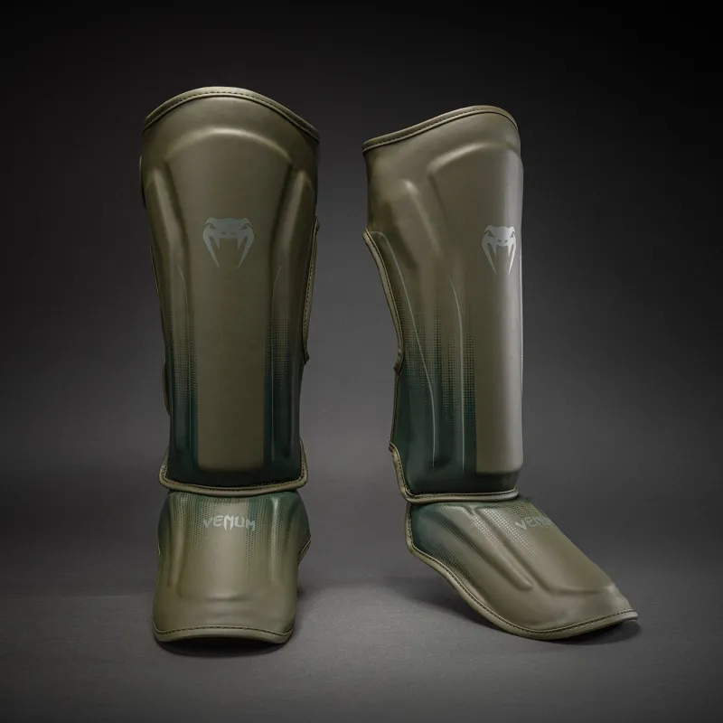 Venum Stealth Shin Guards - Khaki/Dark Green