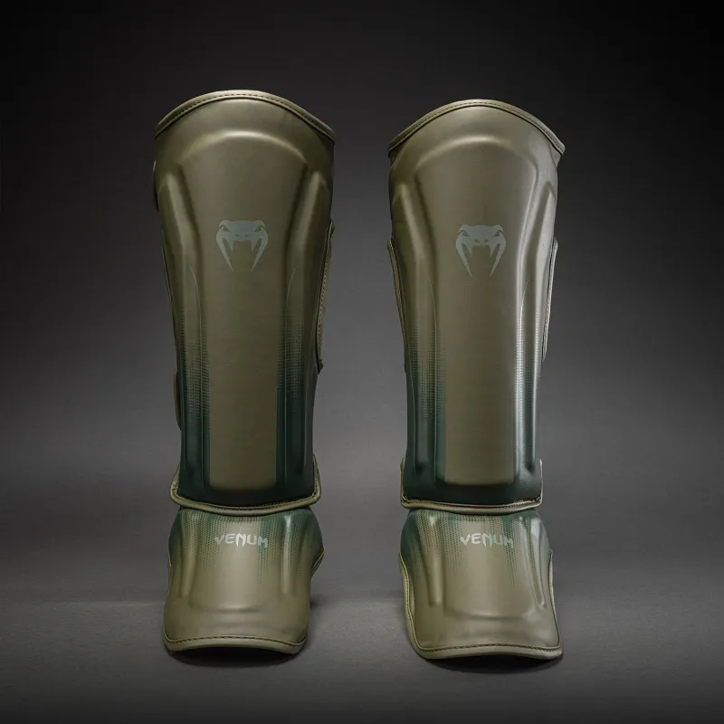 Venum Stealth Shin Guards - Khaki/Dark Green - Image 2