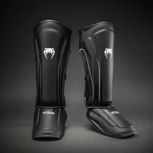 Venum Stealth Shin Guards - Black/White