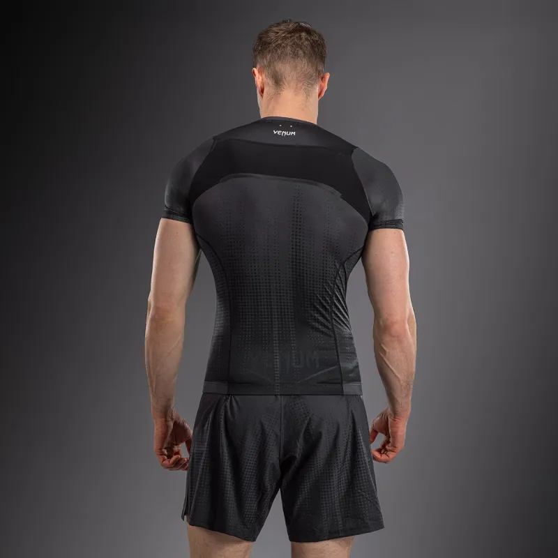 Venum Stealth Short Sleeve Rashguard - Black/White - Image 4