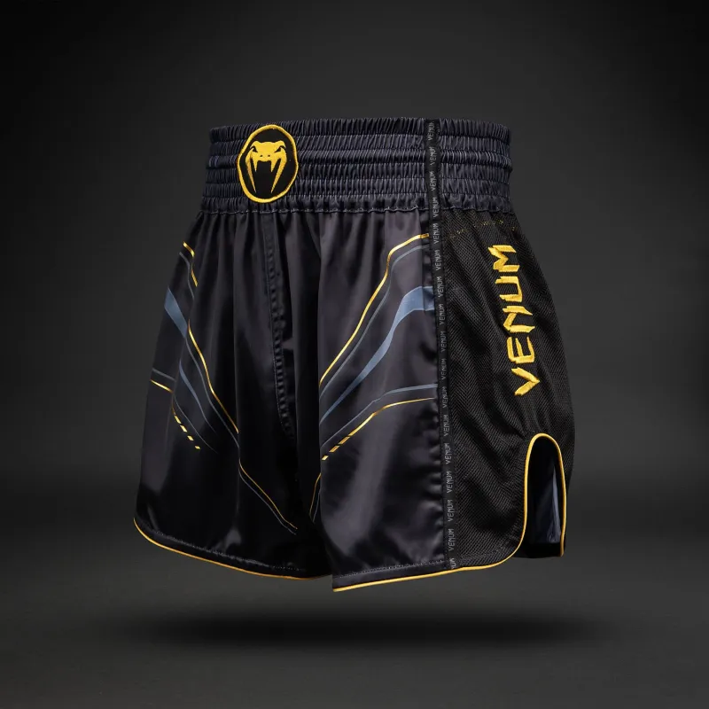 Venum Streamline Muay Thai Shorts - Black/Gold - Image 2