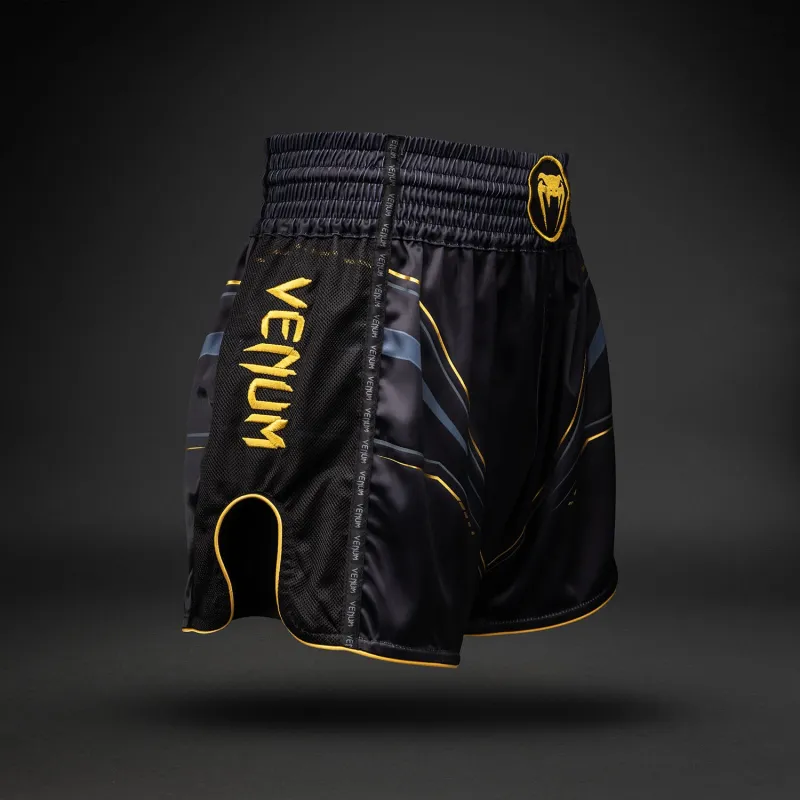 Venum Streamline Muay Thai Shorts - Black/Gold - Image 3