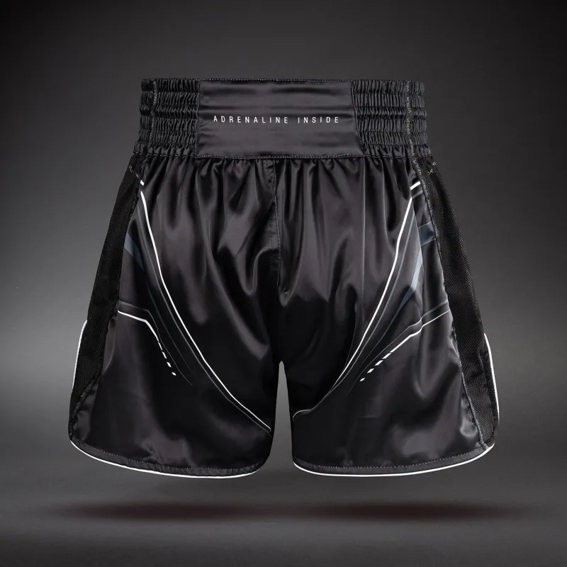 Venum Streamline Muay Thai Shorts - Black/White - Image 3