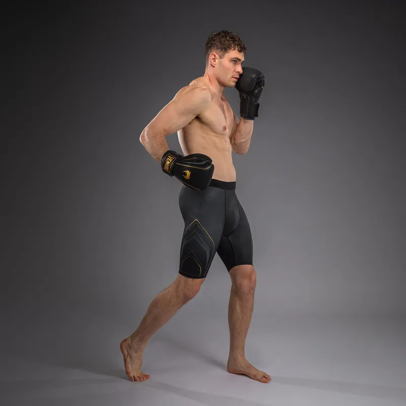 Venum Streamline Vale Tudo Shorts - Black/Gold - Image 2