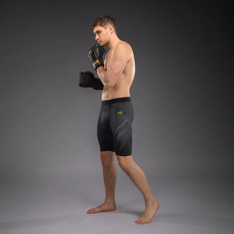 Venum Streamline Vale Tudo Shorts - Black/Gold - Image 3