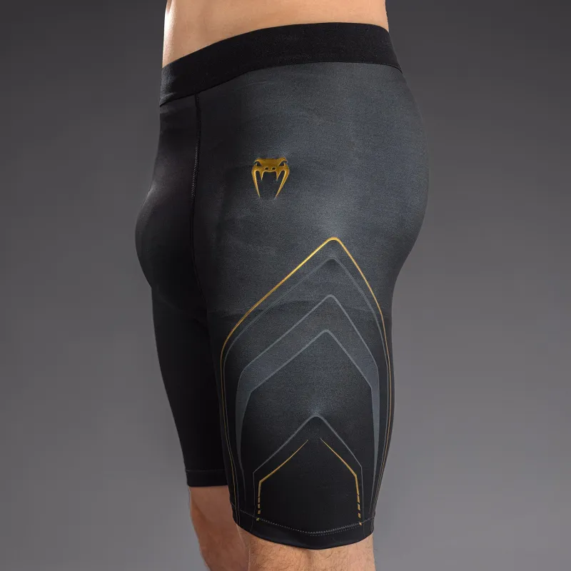 Venum Streamline Vale Tudo Shorts - Black/Gold - Image 5