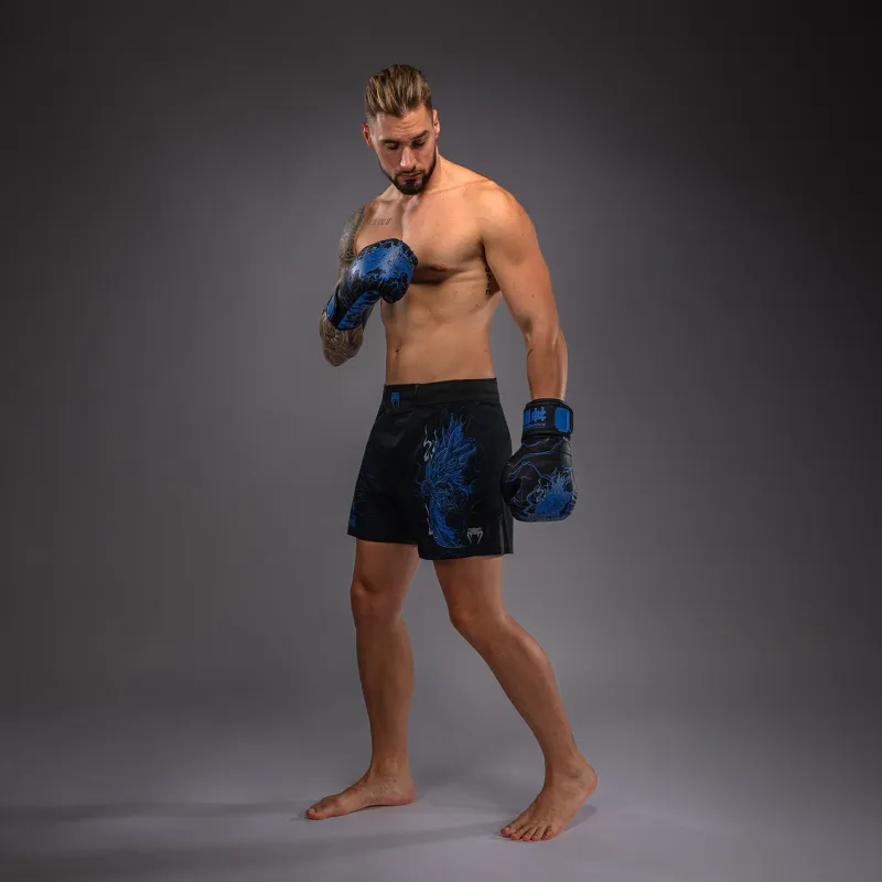 Venum Thunder Dragon Fightshorts - Black/Royal Blue - Image 4