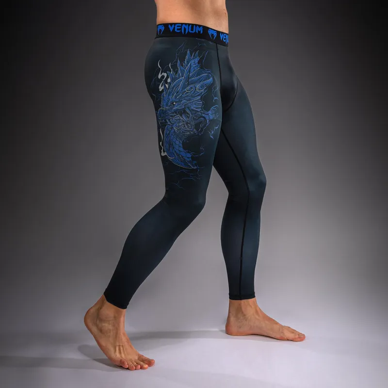 Venum Thunder Dragon Spats - Black/Royal Blue - Image 4