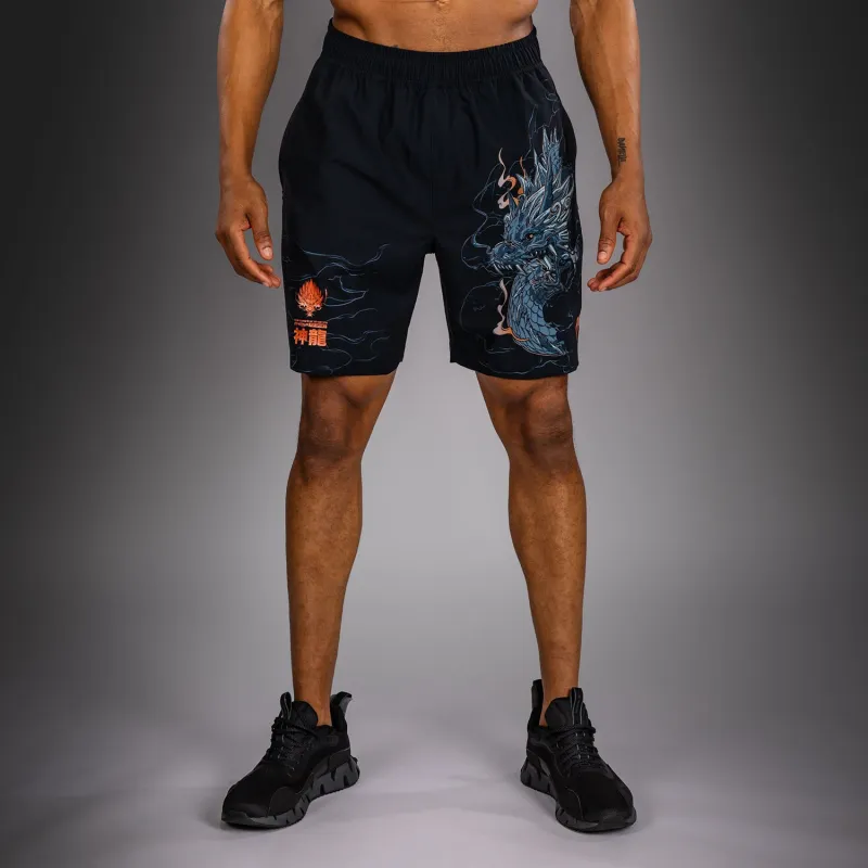 Venum Thunder Dragon Training Shorts - Black/Grey/Copper