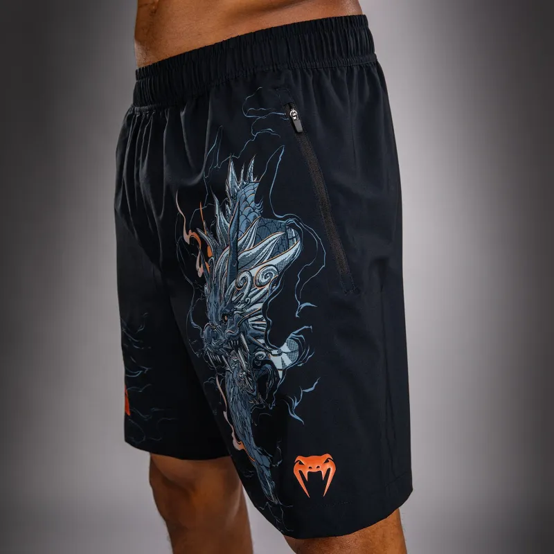Venum Thunder Dragon Training Shorts - Black/Grey/Copper - Image 5