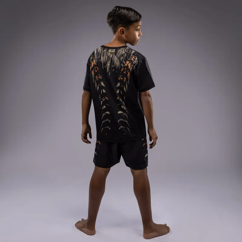 Venum Tiger Kids Dry Tech T-Shirt - Black/Neon Orange - Image 5