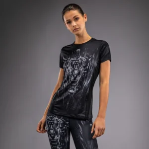 Venum Tiger Women's Dry Tech T-Shirt - Black/Silver