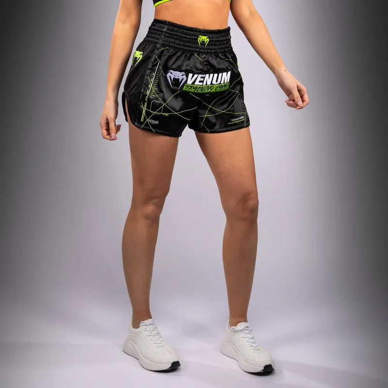 Venum Training Camp 4.0 Muay Thai Short - Black/Neon Green - Image 4