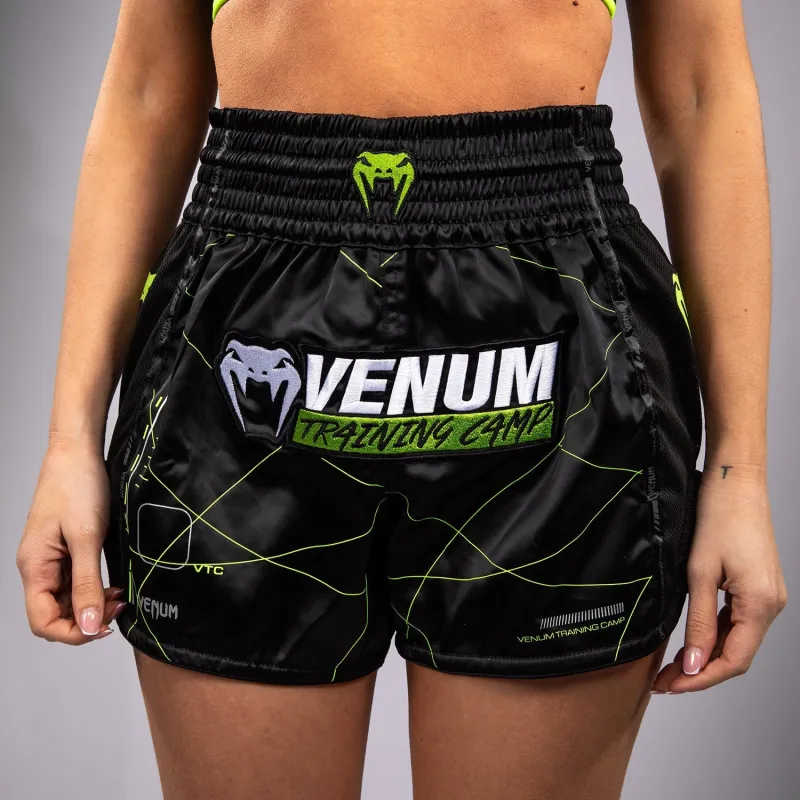 Venum Training Camp 4.0 Muay Thai Short - Black/Neon Green - Image 5