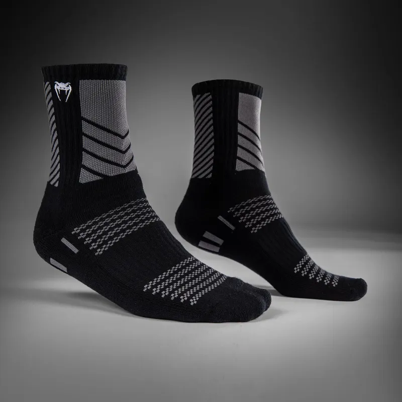 Venum Vector Crew Socks 3 Pack - Black/Grey - Image 2