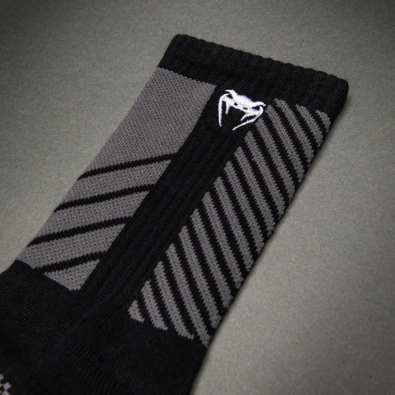 Venum Vector Crew Socks 3 Pack - Black/Grey - Image 3