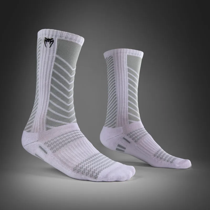 Venum Vector Over-the-Calf Socks - White/Grey - Image 2