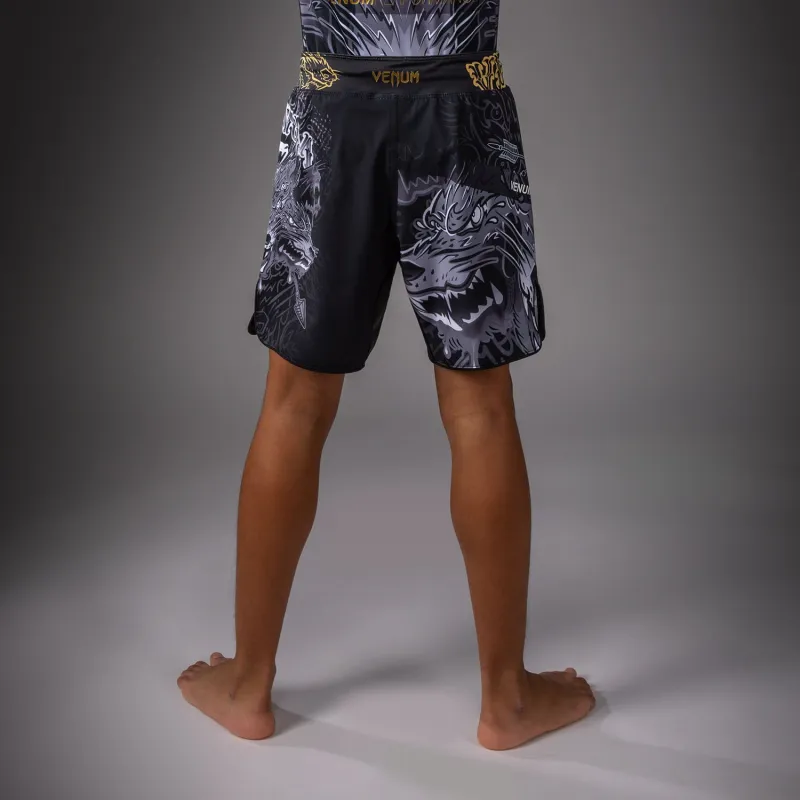 Venum Wolf Atak Kids Fightshorts - Black/Grey - Image 3