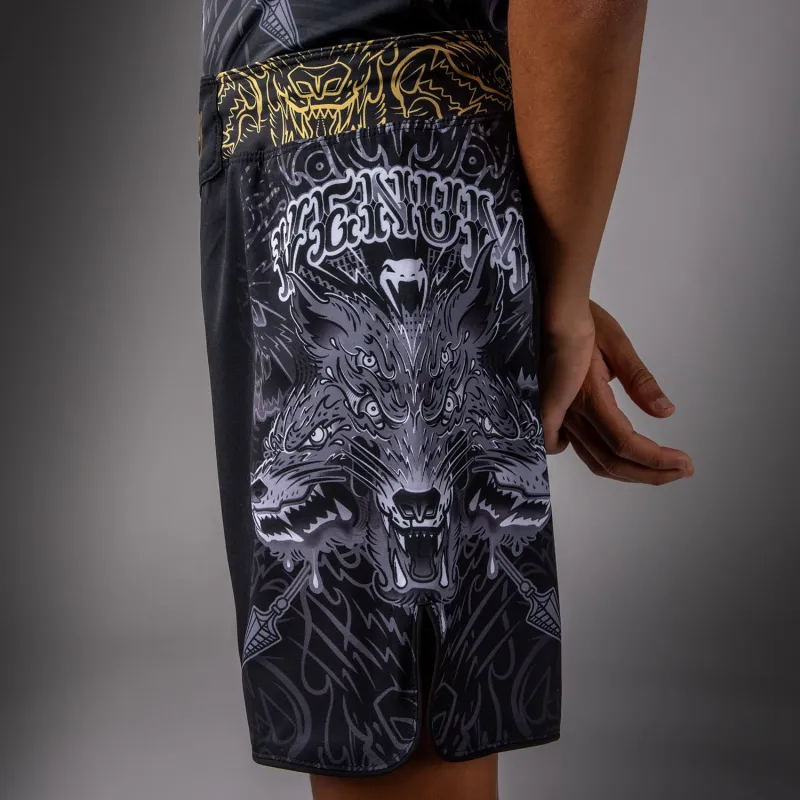 Venum Wolf Atak Kids Fightshorts - Black/Grey - Image 5