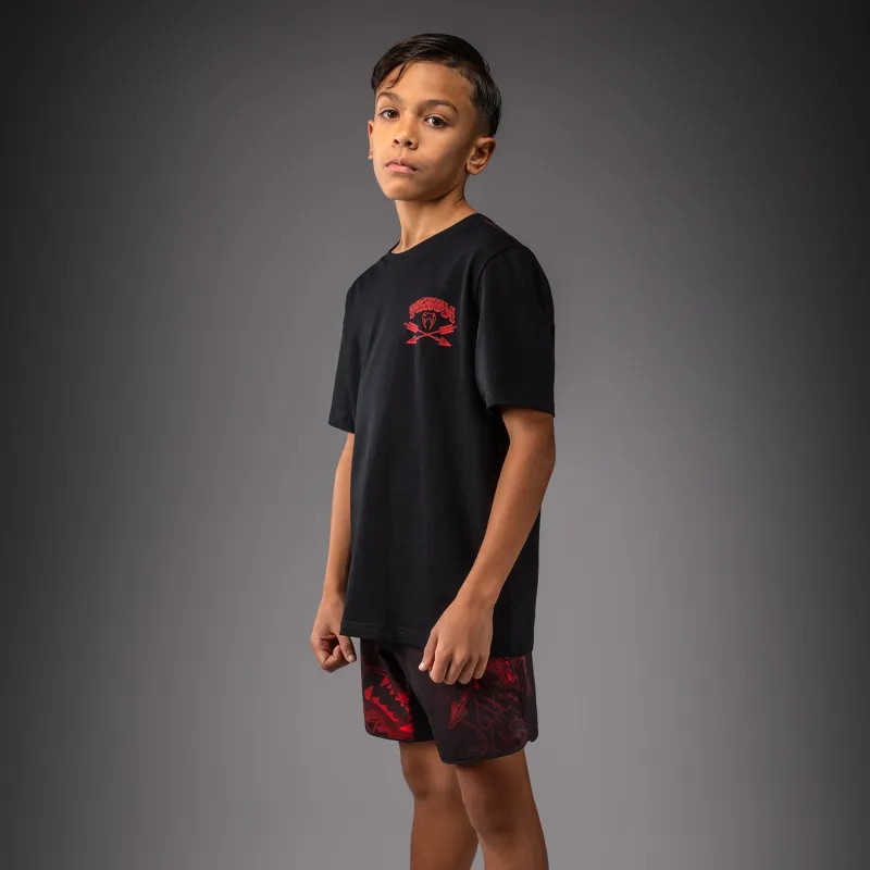 Venum Wolf Atak Kids T-Shirt - Black/Red - Image 3