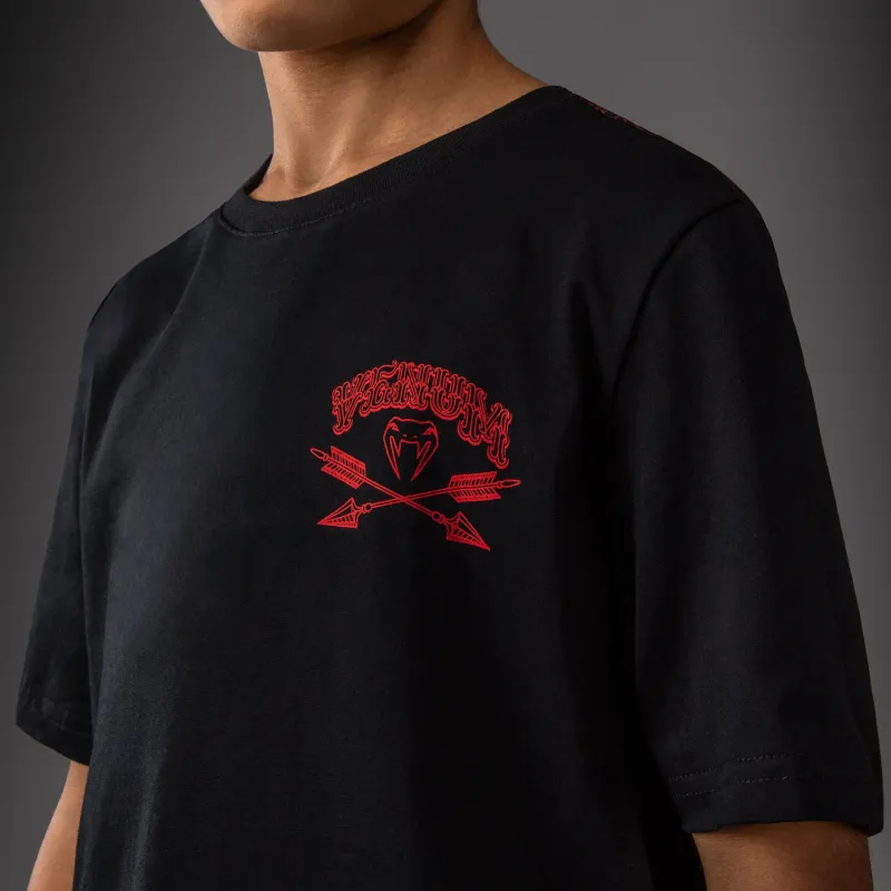 Venum Wolf Atak Kids T-Shirt - Black/Red - Image 4