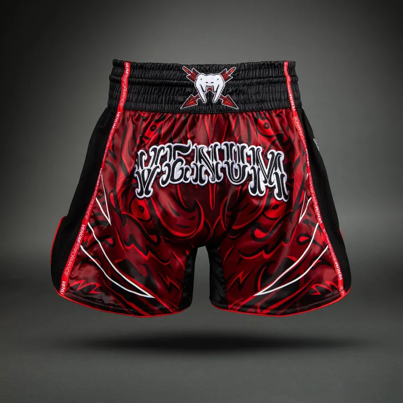 Venum Wolf Atak Muay Thai Shorts - Black/Red