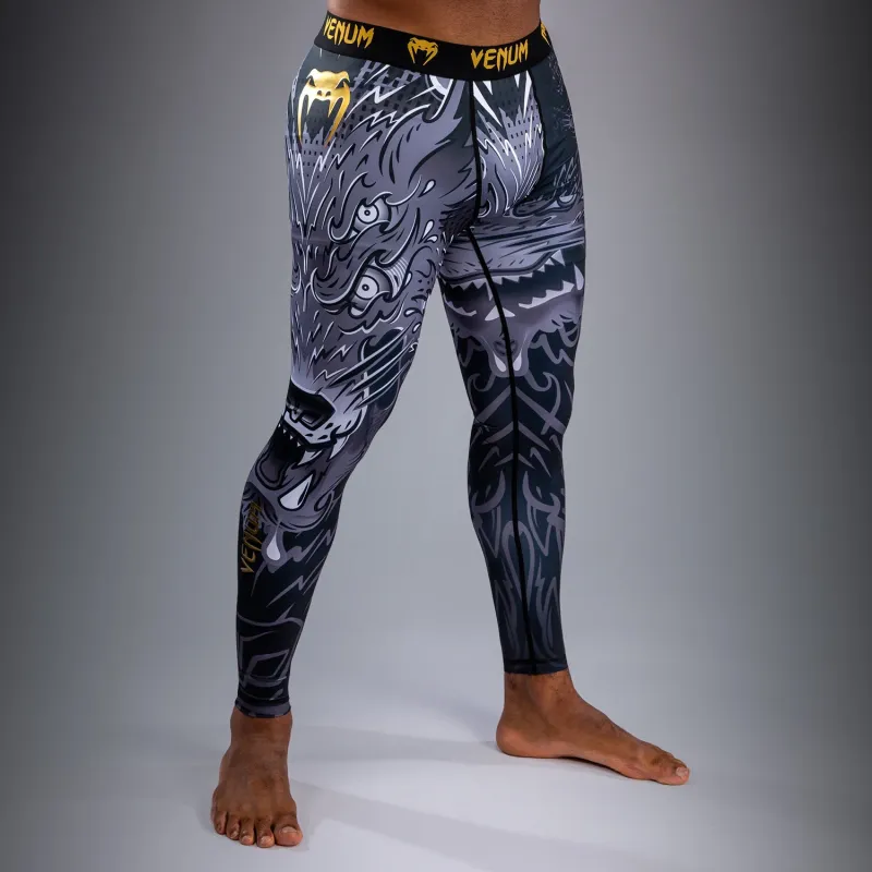 Venum Wolf Atak Spats - Black/Grey - Image 2