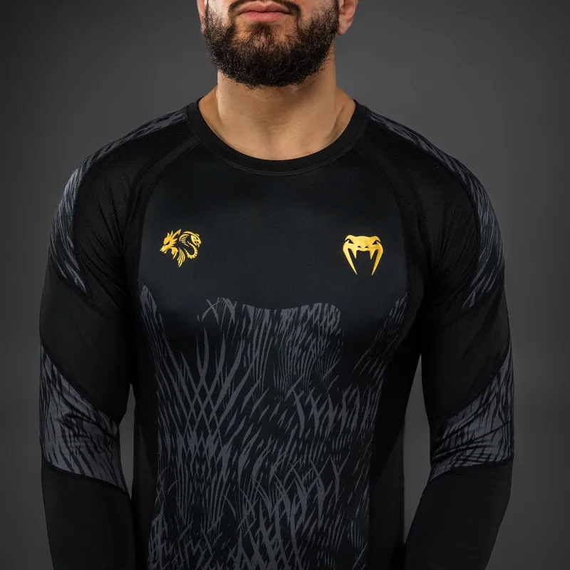 Venum x Chimaev Rashguards - Black/Grey - Image 5