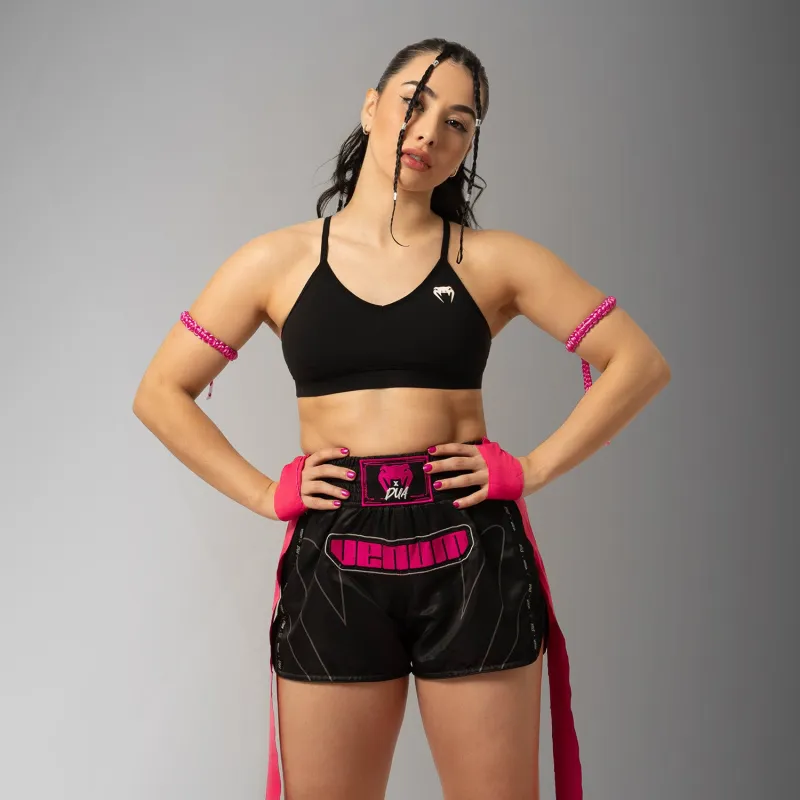 Venum x Dua Muay Thai Shorts - Black/Fuscia Pink - Image 5