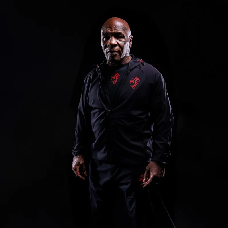 Venum x Mike Tyson Tiger Track Jacket - Deep Deep Black/Intense Red - Image 2