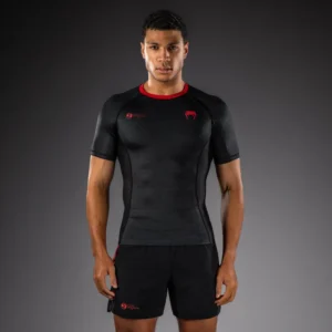 Venum x Roger Gracie Signature Short Sleeve Rashguard - Black/Red